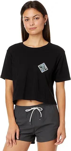 Salty Crew Tippet Fill Crop Tee (Black) Women's Clothing Cover