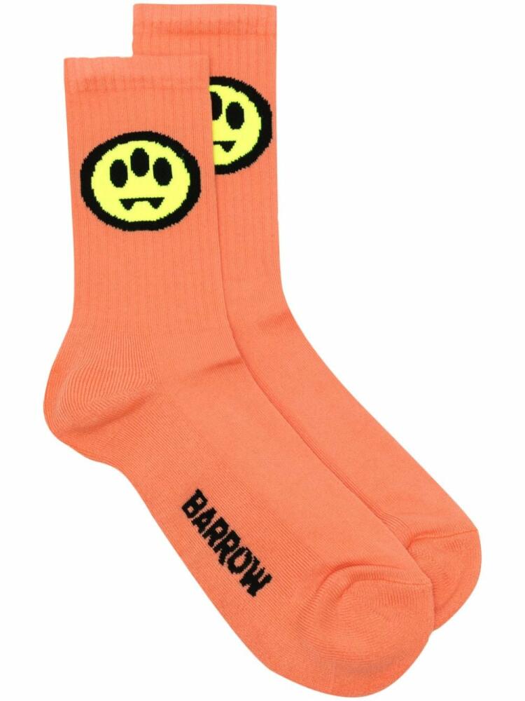 BARROW logo-intarsia ribbed socks - Orange Cover