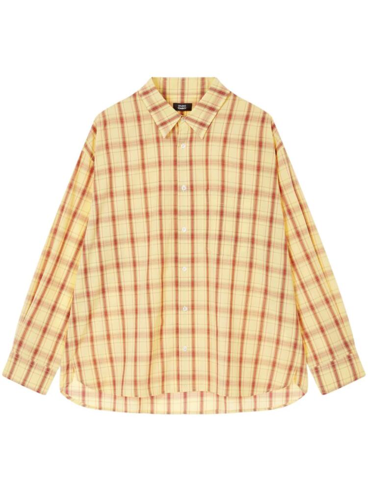 STUDIO TOMBOY plaid-check cotton shirt - Yellow Cover