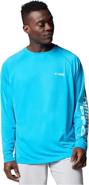 Columbia Terminal Tackle L/S Shirt (Ocean Blue/White Logo) Men's T Shirt Cover