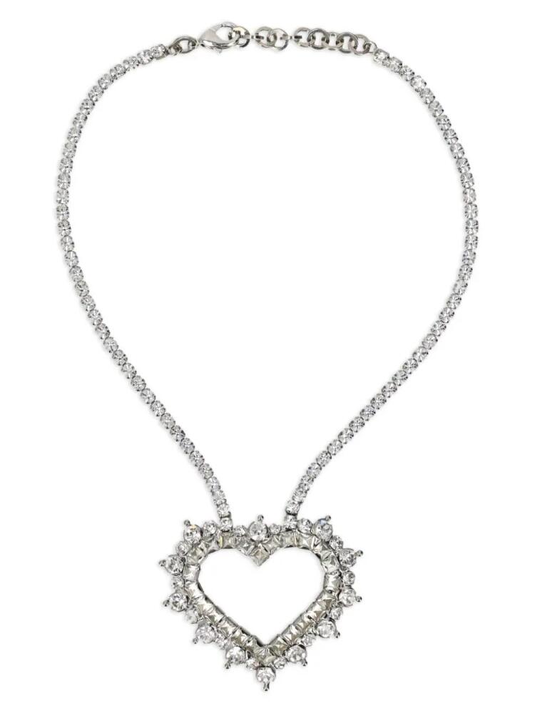 Alessandra Rich crystal-embellished choker necklace - Silver Cover