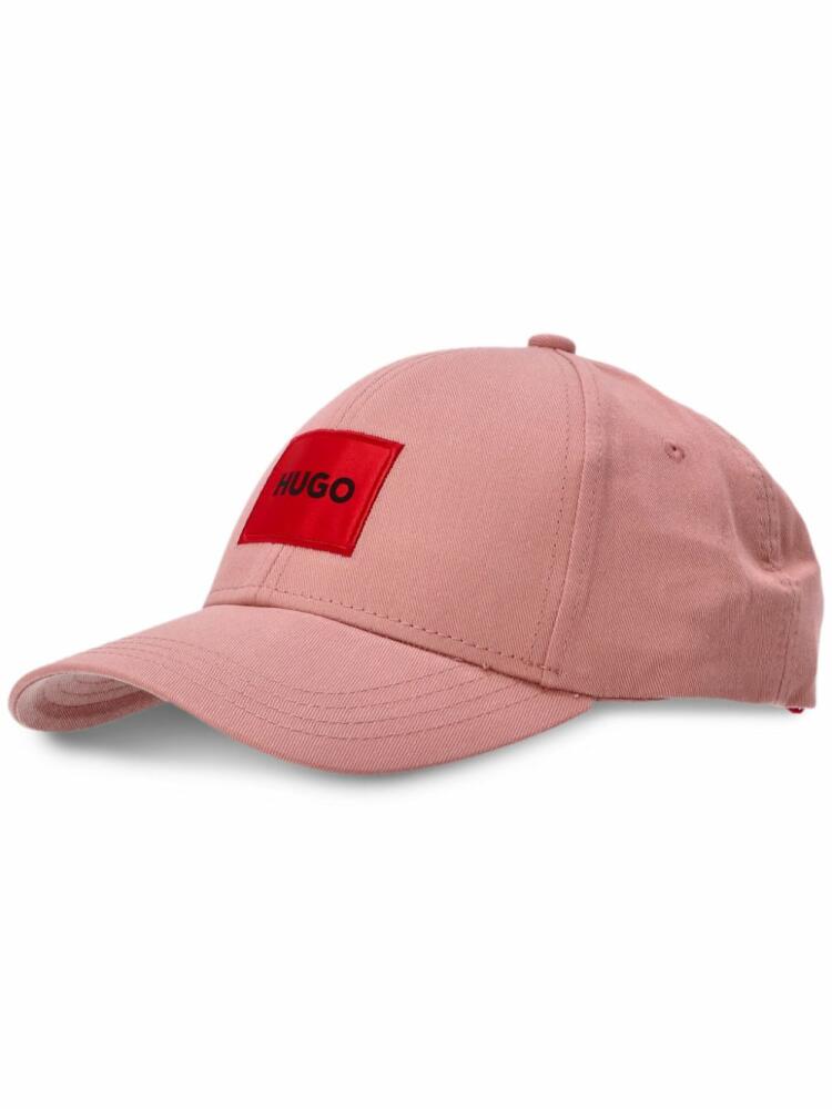 HUGO logo-patch baseball cap - Pink Cover