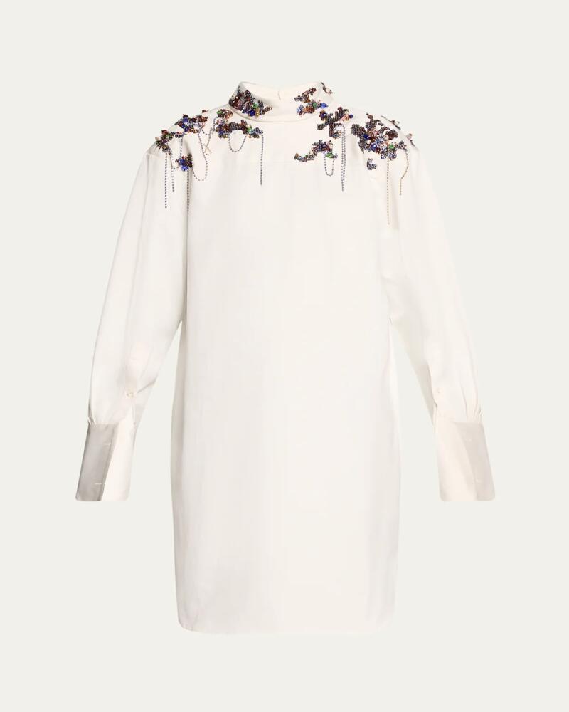 Dries Van Noten Dorso Rhinestone Embellished Shirtdress Cover