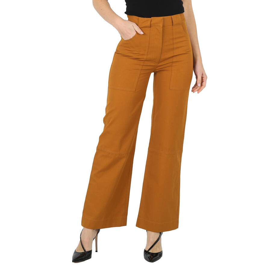 Victoria Beckham Ladies Tobacco Utility Straight Leg Pants Cover