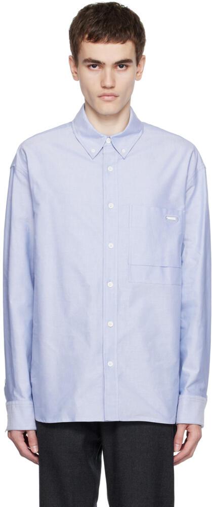 Solid Homme Blue Pocket Shirt Cover