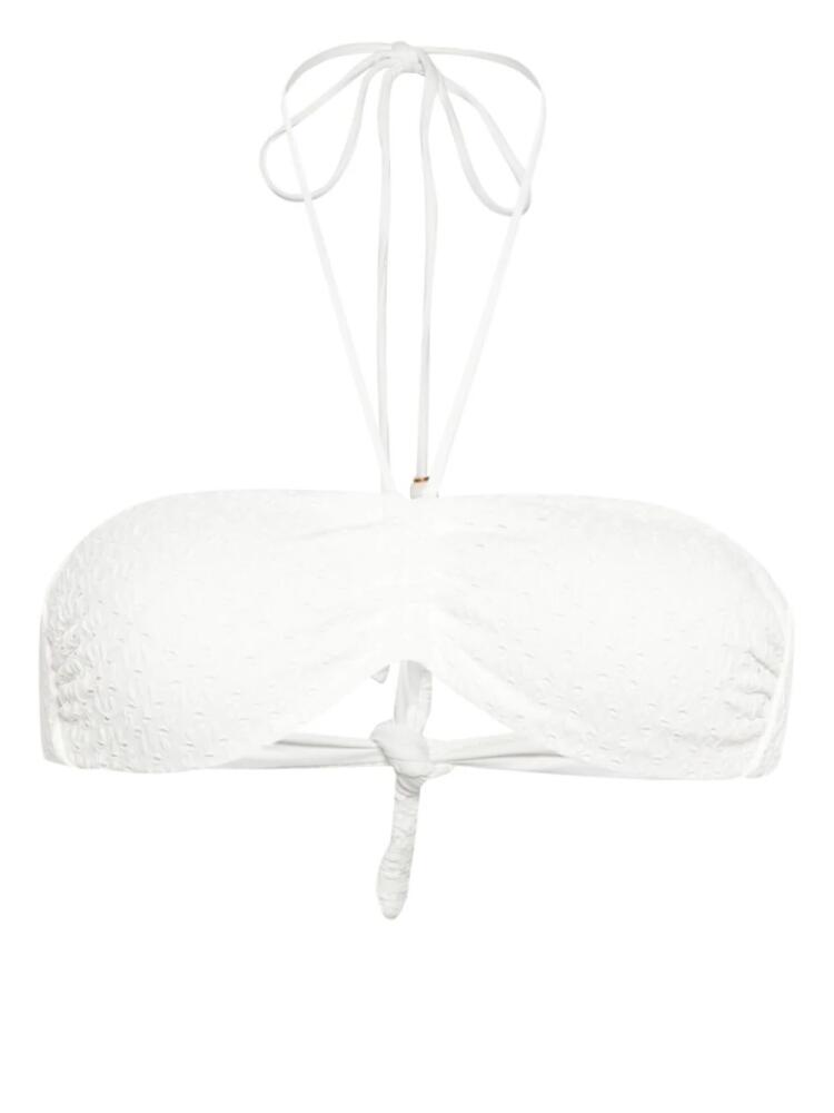 TWINSET openwork bikini top - White Cover