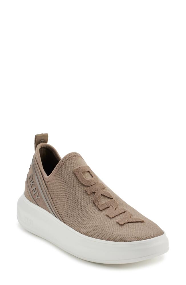 DKNY Jonas Knit Platform Sneaker in Ash Cover