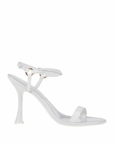 By Far Woman Sandals White Soft Leather Cover