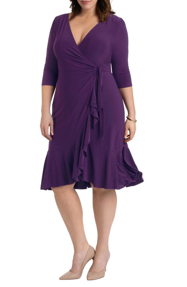 Kiyonna Whimsy Wrap Dress in Plum Passion Cover