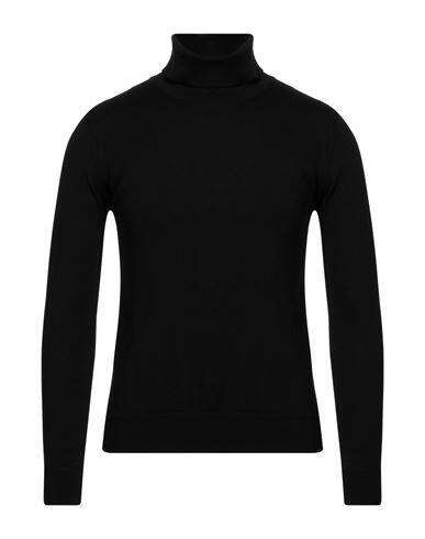 Alpha Studio Man Turtleneck Black Merino Wool Cover