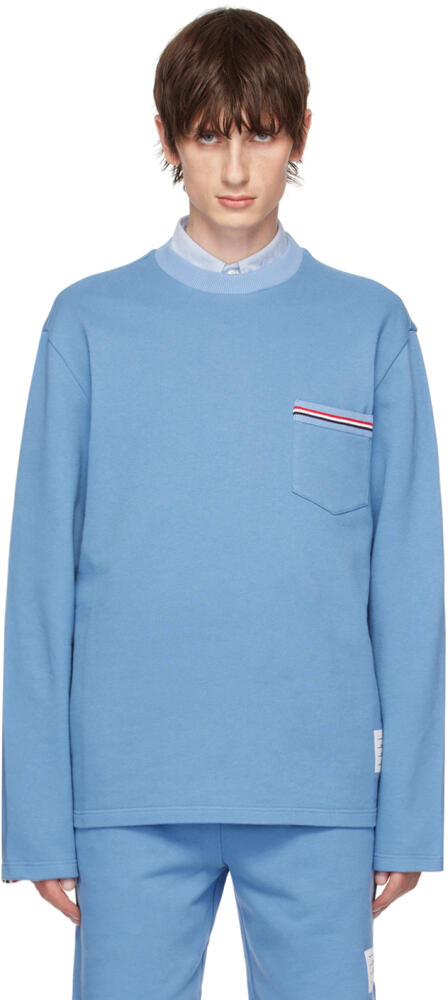 Thom Browne Blue Oversized Sweatshirt Cover