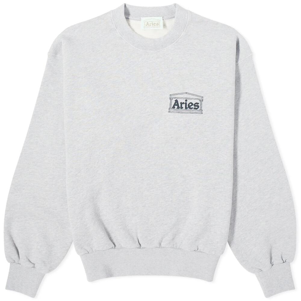 Aries Mini Temple Crew Neck Sweatshirt in Grey Marl Cover