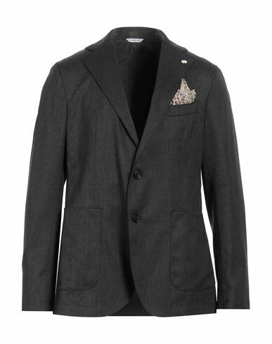 Manuel Ritz Man Blazer Steel grey Wool, Elastane Cover