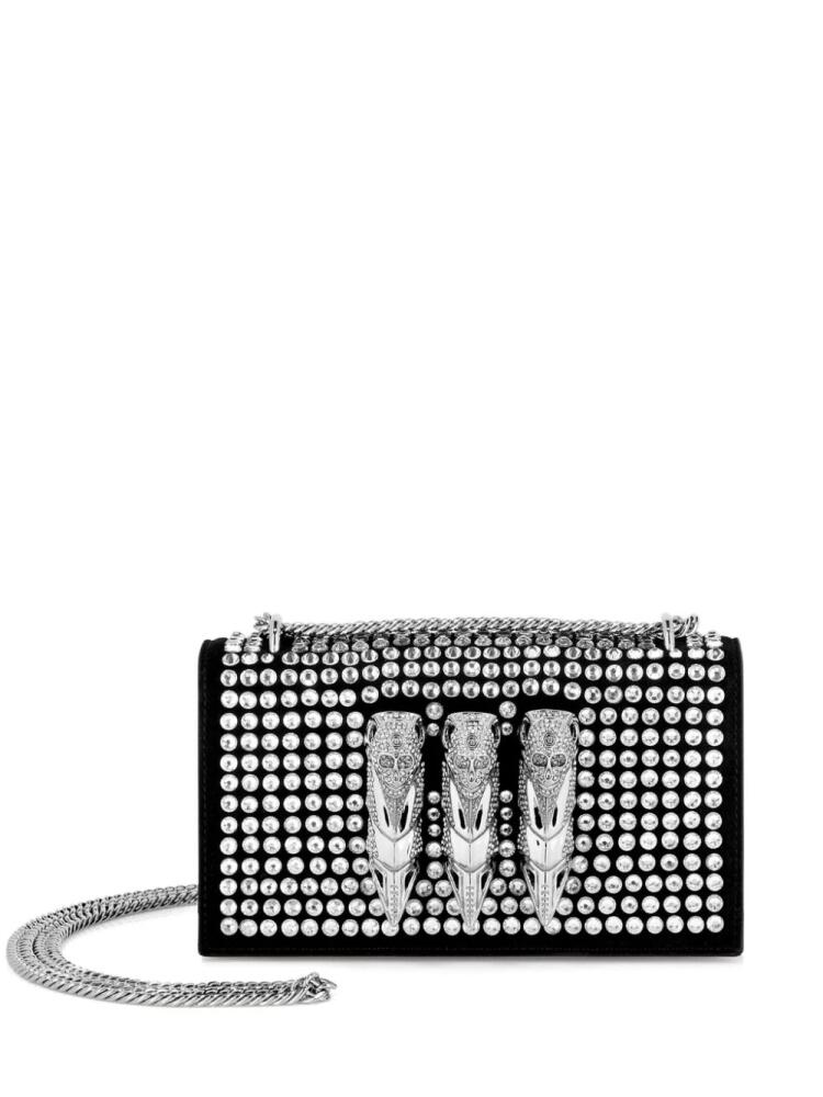 Philipp Plein small crystal-embellished shoulder bag - Black Cover