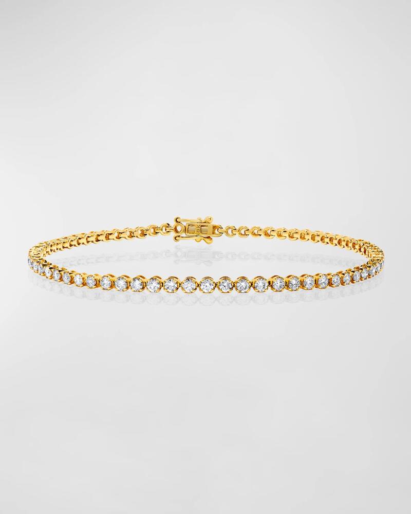 Andreoli 18K Yellow Gold Diamond Tennis Bracelet Cover