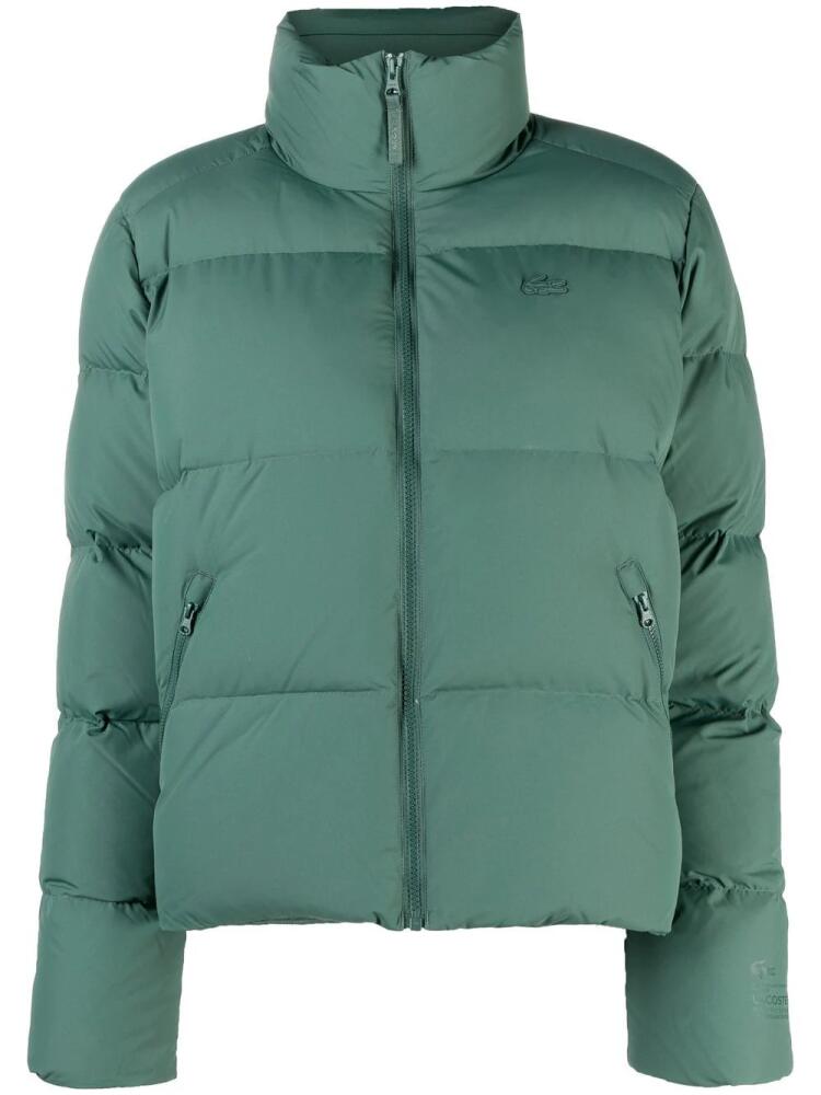 Lacoste logo-patch puffer jacket - Green Cover