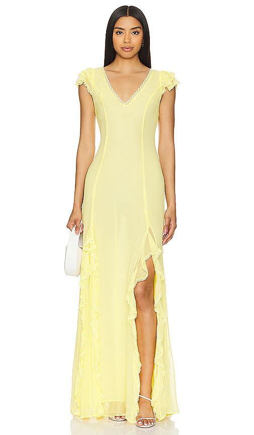 Tularosa Taylor Gown in Lemon Cover