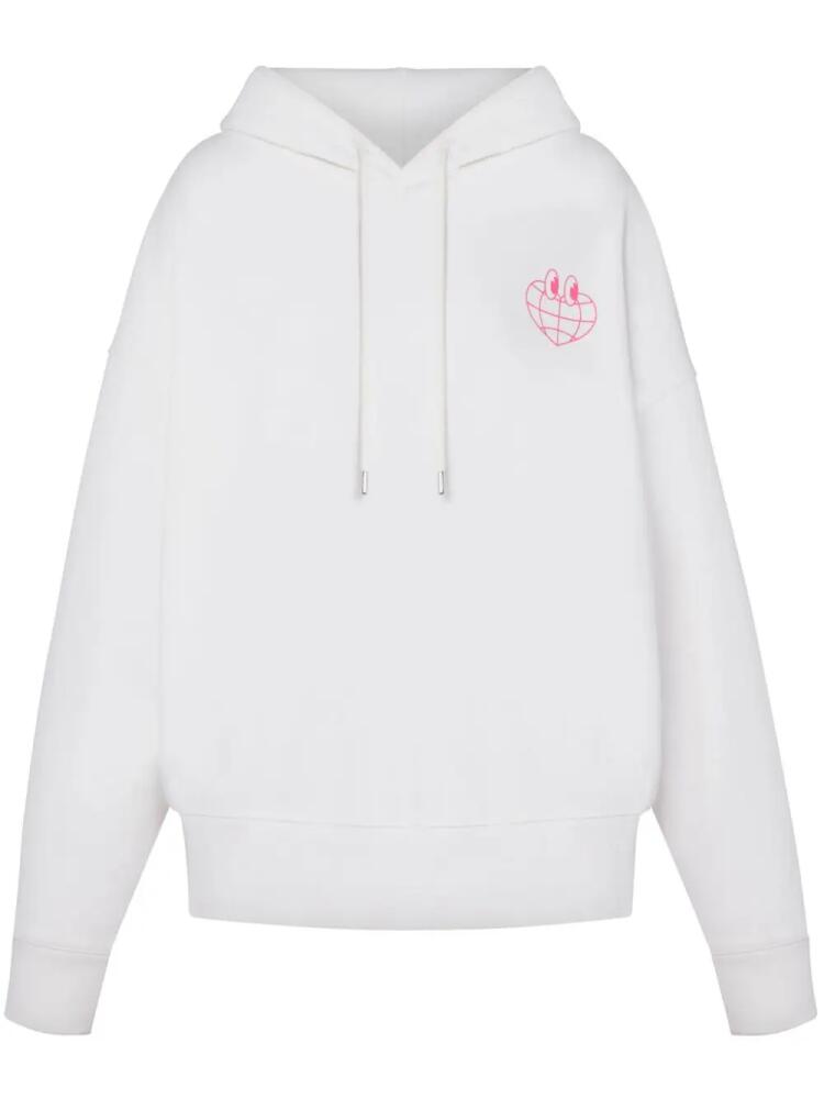 MOSCHINO JEANS graphic-print cotton hoodie - White Cover