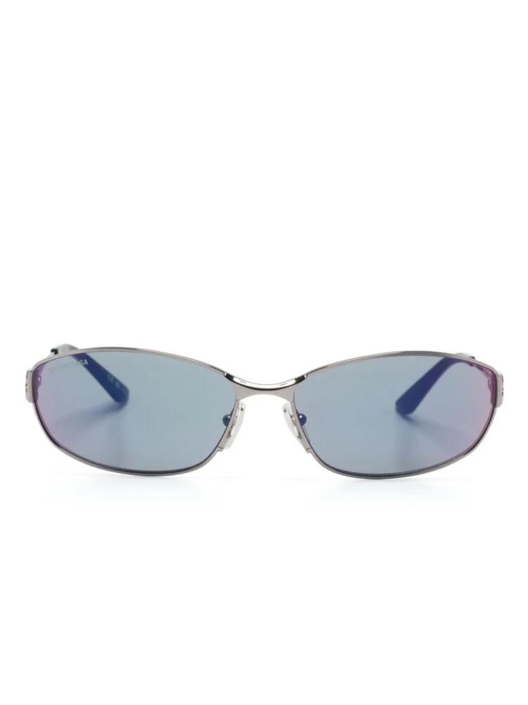 Balenciaga Eyewear oval-frame sunglasses - Silver Cover