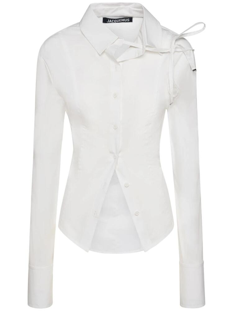 JACQUEMUS La Chemise Ruban Cotton Shirt W/ Laces Cover