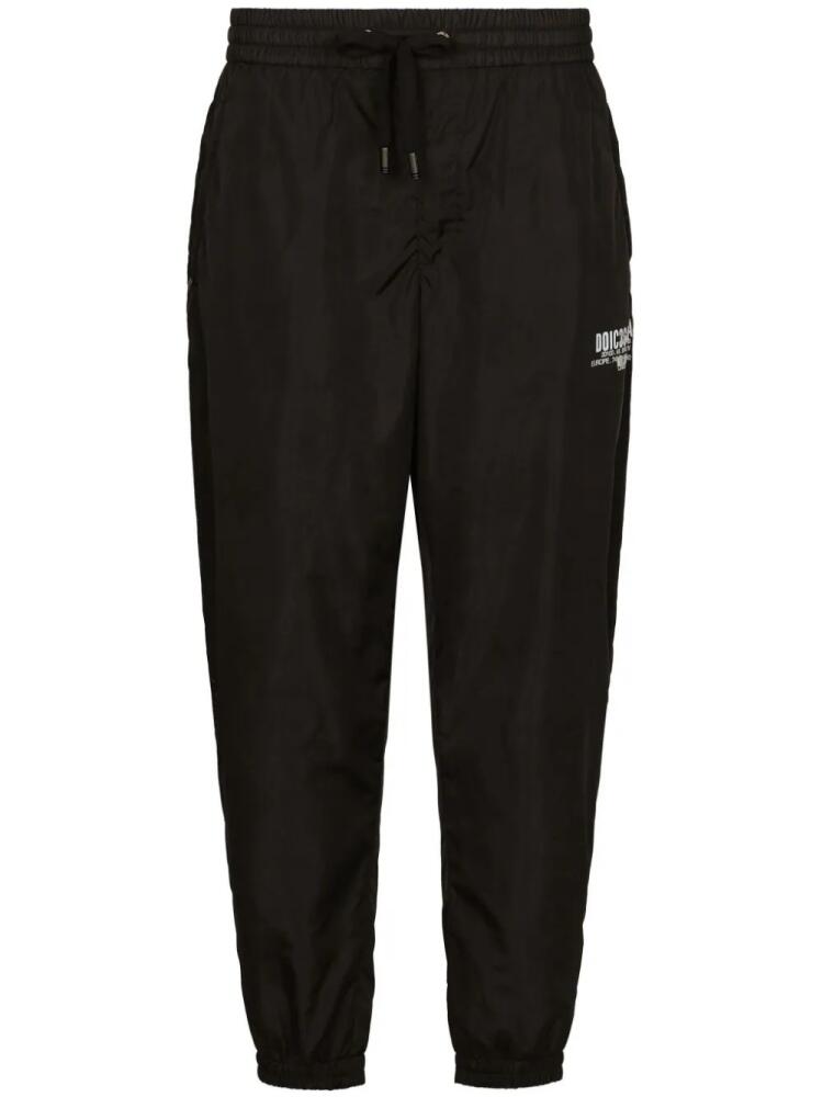 Dolce & Gabbana DGVIB3 logo-print drawstring track pants - Black Cover