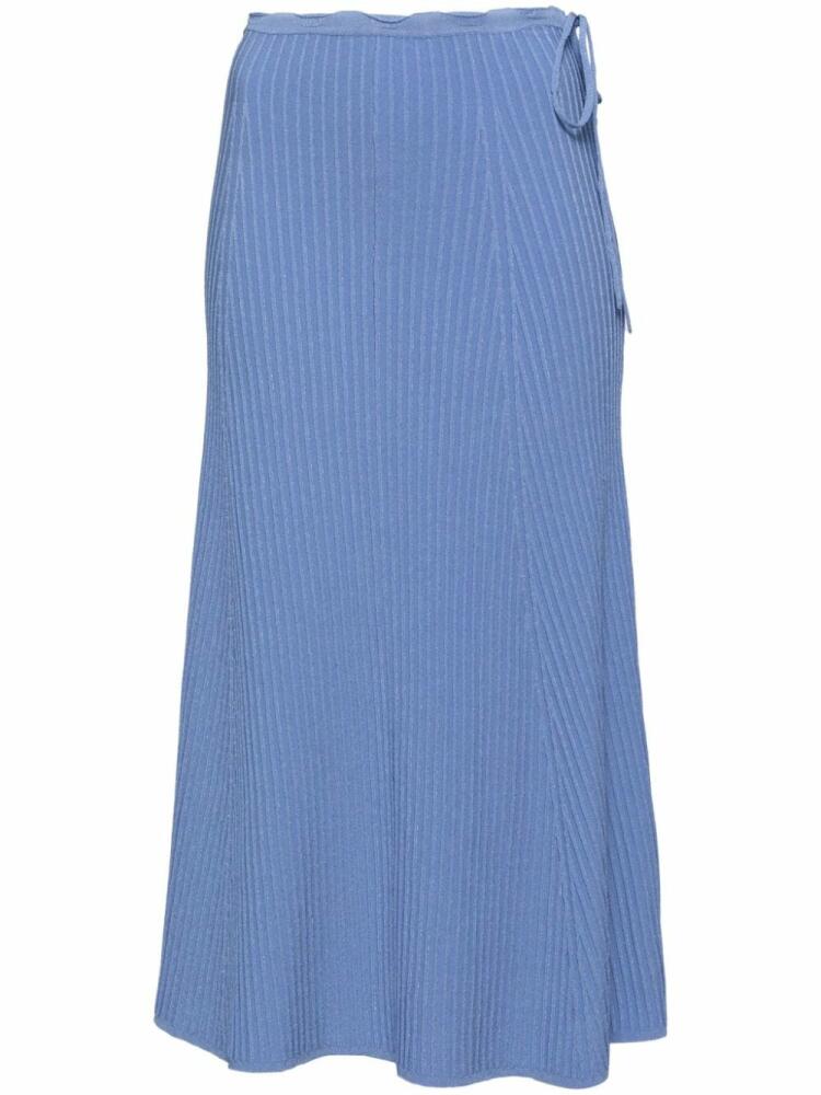 Roberto Collina ribbed midi skirt - Blue Cover