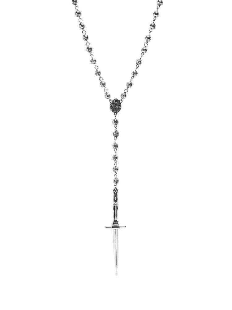 Nialaya Jewelry dagger-pendant rosary necklace - Silver Cover