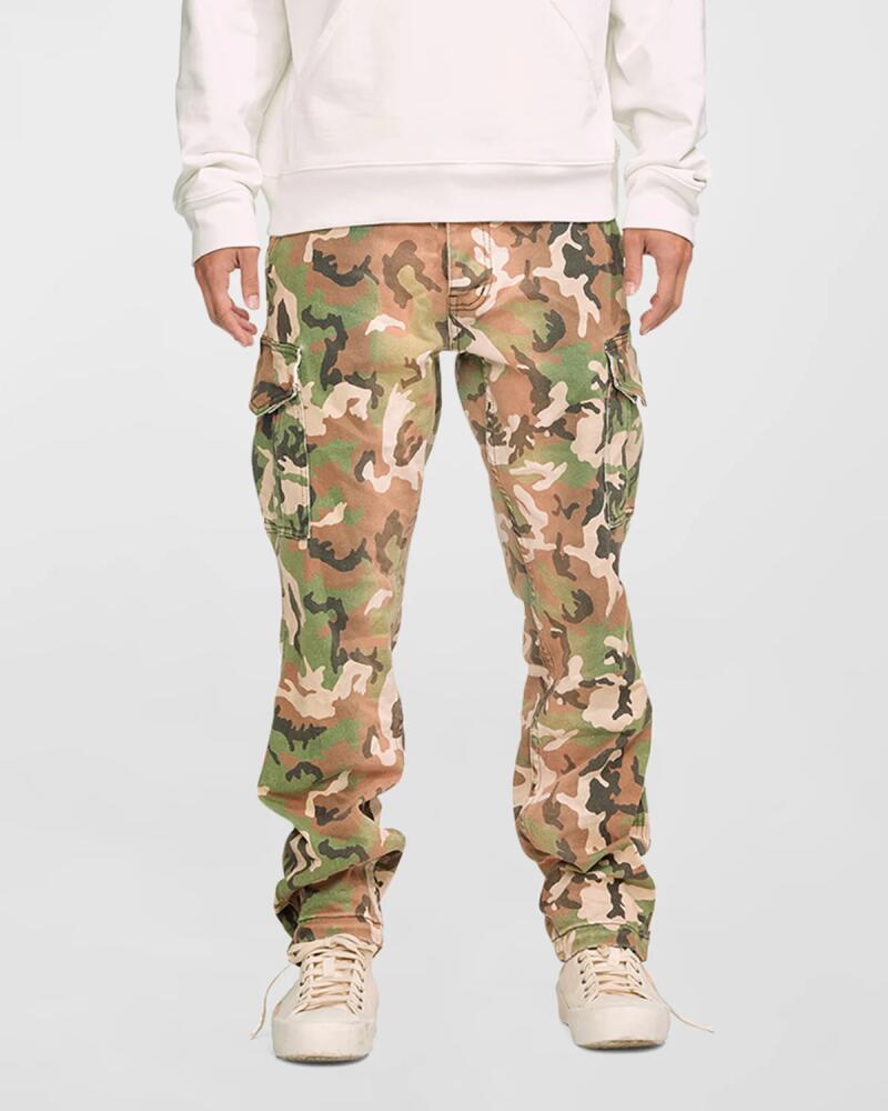 PURPLE Men's Camo Twill Cargo Pants Cover