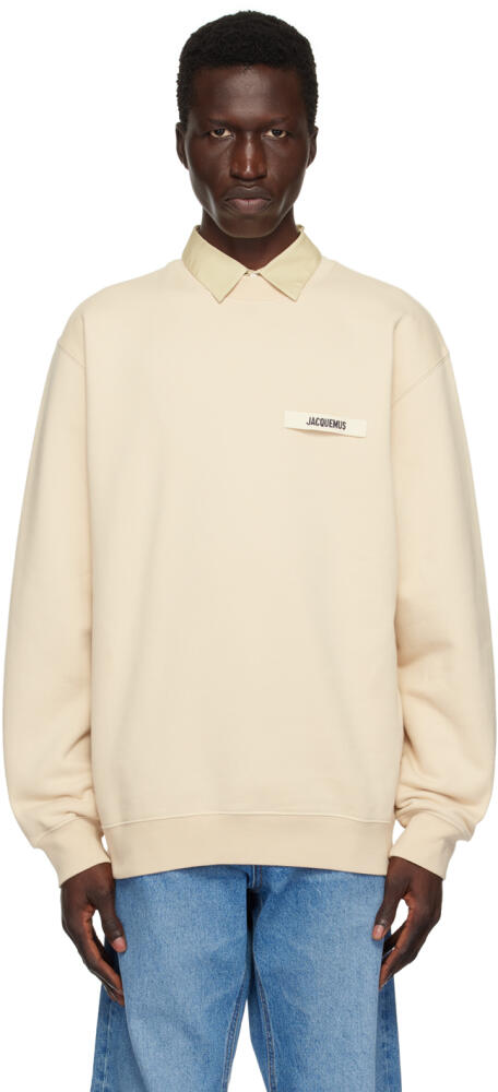 JACQUEMUS Beige Les Classiques 'Le sweatshirt Gros Grain' Sweatshirt Cover