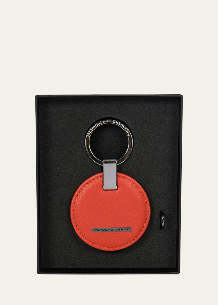 Porsche Design Men's Circle Leather Logo Keyring Cover