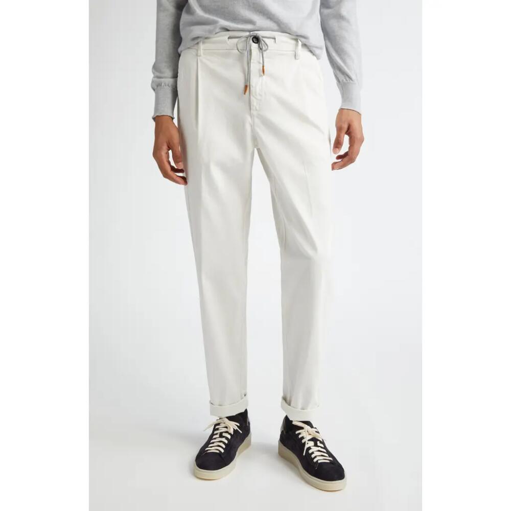 Eleventy Stretch Cotton Joggers in Ivory Cover