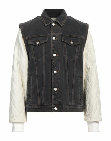 Alexander Mcqueen Man Denim outerwear Steel grey Cotton, Polyamide Cover