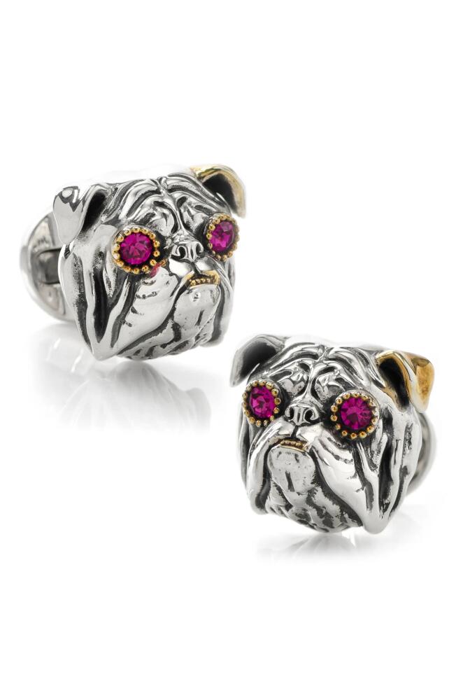 Cufflinks, Inc. Embellished English Bulldog Cuff Links in Silver Cover