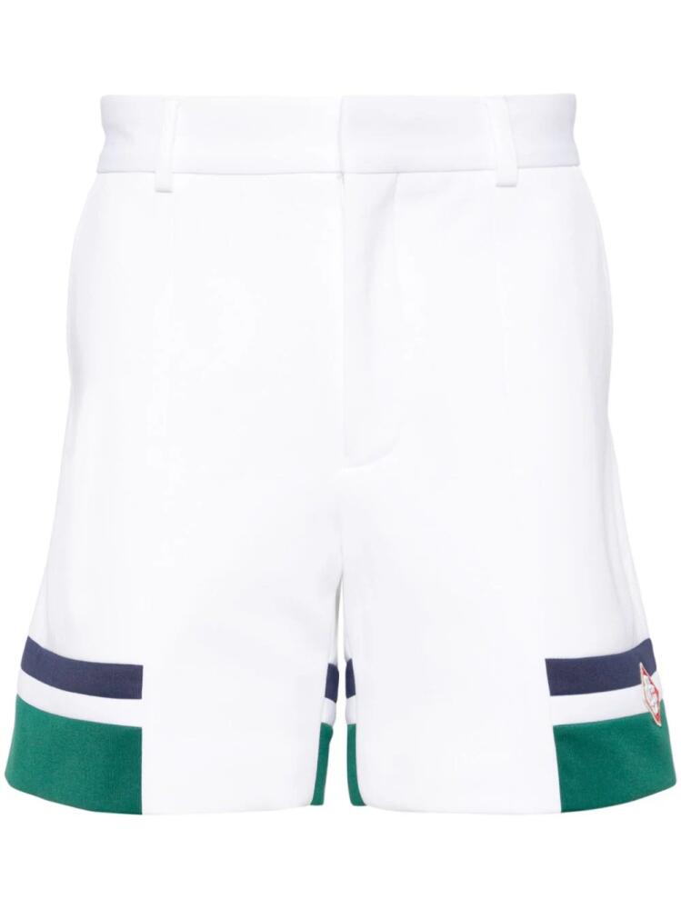 Casablanca logo-appliqué stripe-detail track shorts - White Cover