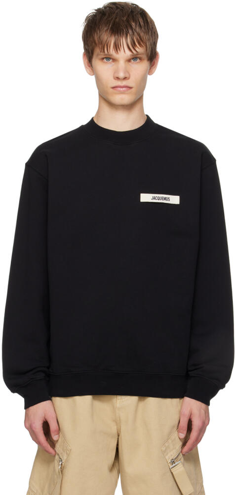 JACQUEMUS Black Les Classiques 'Le sweatshirt Gros Grain' Sweatshirt Cover