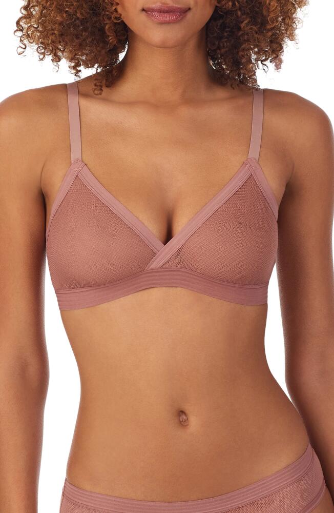 DKNY Sheer Stripe Triangle Bralette in Rosewood Cover