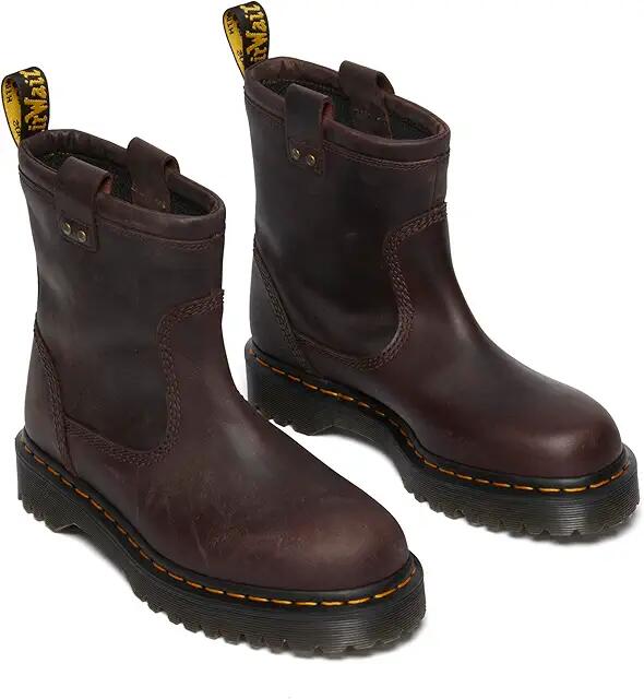 Dr. Martens Anistone Lo Leather Boots (Dark Brown) Boots Cover