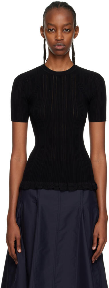 3.1 Phillip Lim Black Ribbed T-Shirt Cover