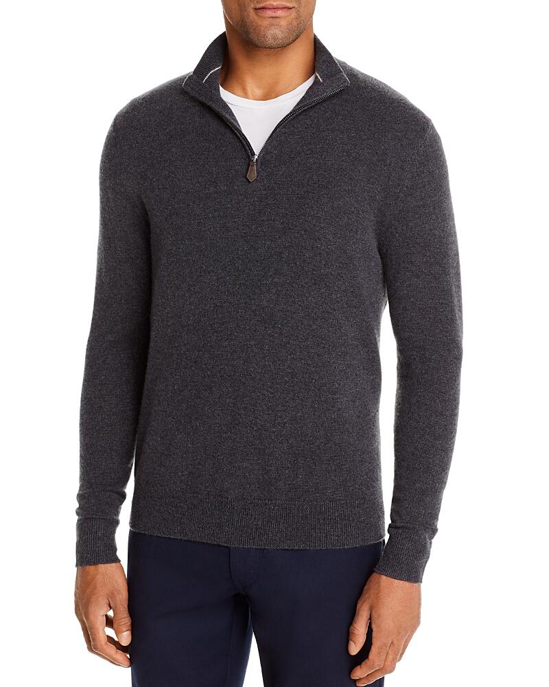 The Men's Store at Bloomingdale's Coal Cashmere Half-Zip Sweater - Exclusive Cover