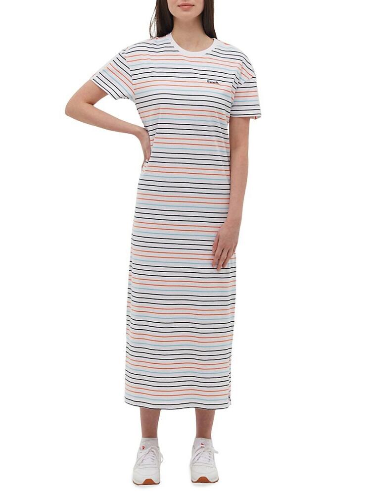 Bench. Women's The Phoena Stripe Tshirt Dress - White Cover