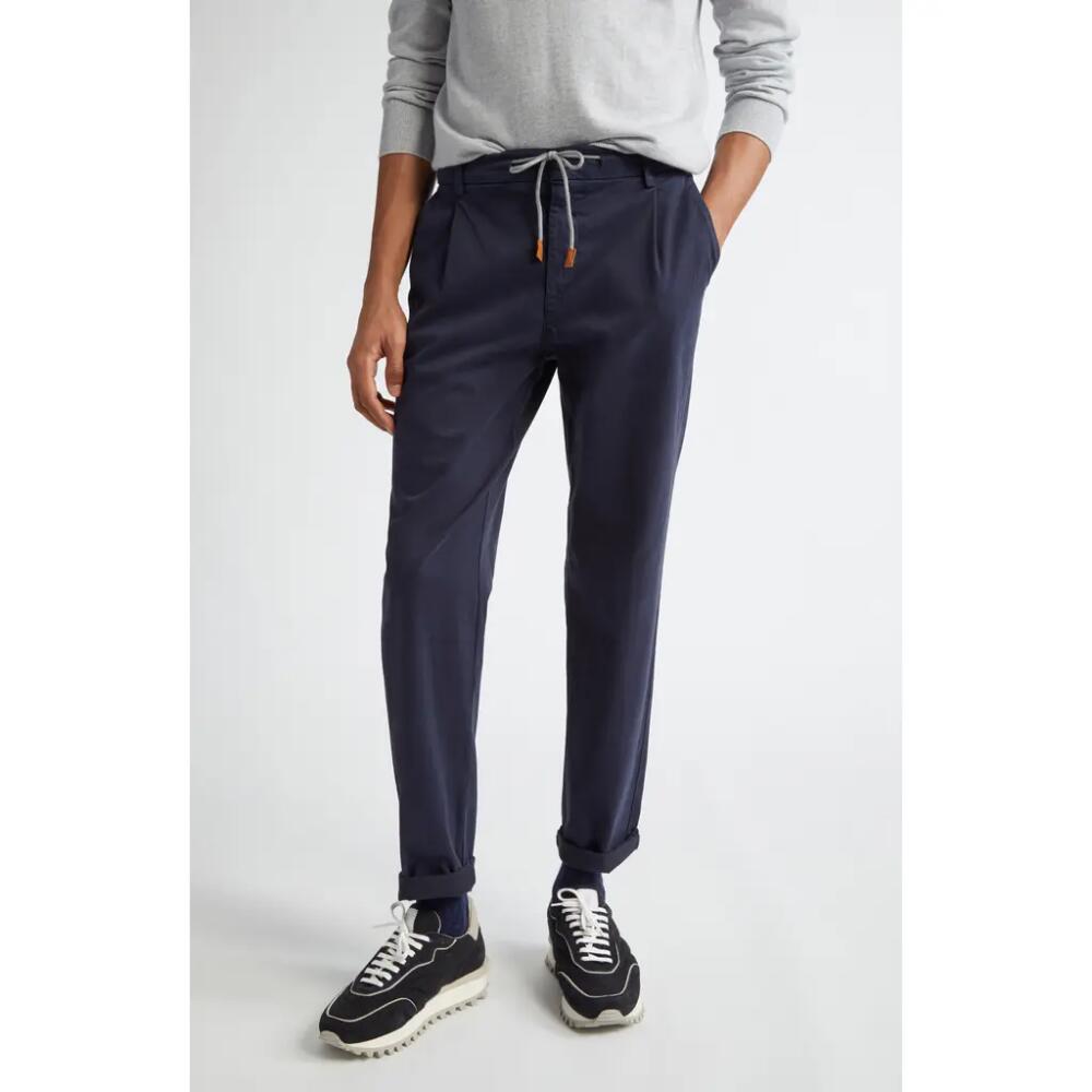 Eleventy Stretch Cotton Joggers in Blue Cover