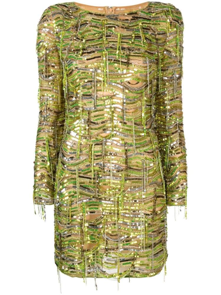 Dundas sequin-embellished minidress - Green Cover