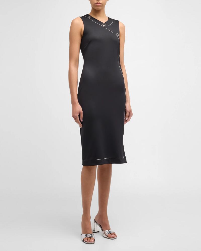 Rosetta Getty Asymmetric Snap Sleeveless Dress Cover