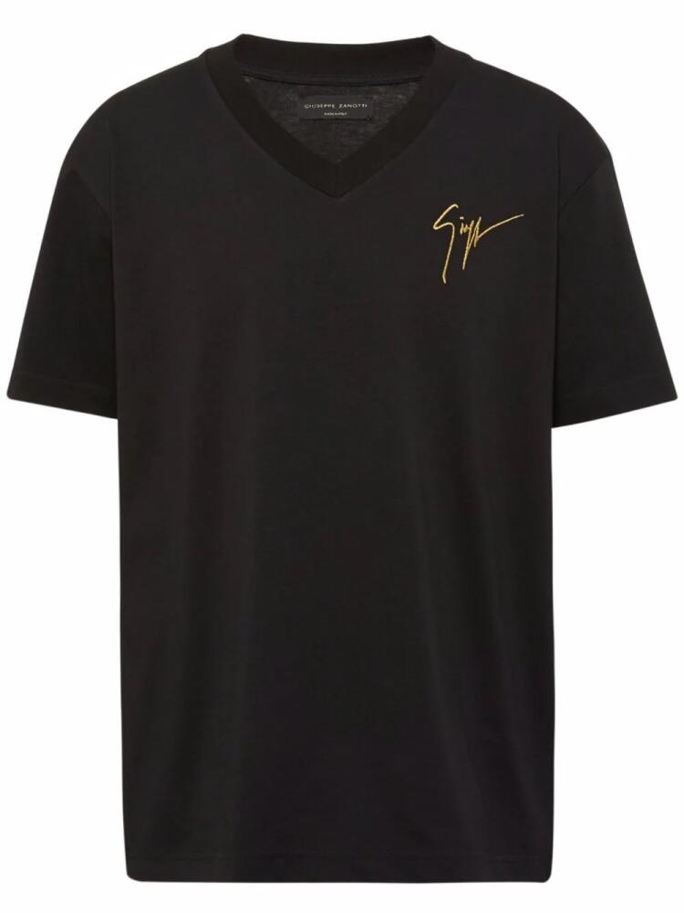 Giuseppe Zanotti embroidered logo T-shirt - Black Cover