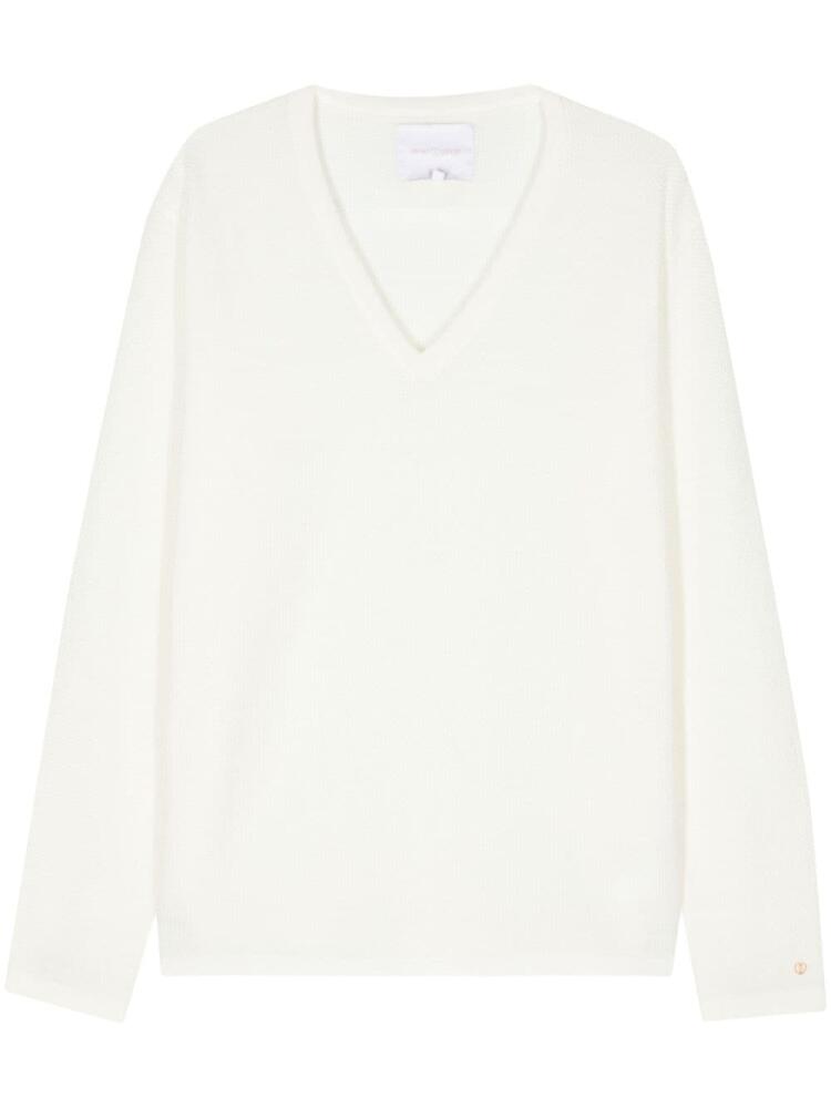 SEVEN GAUGE virgin wool jumper - White Cover