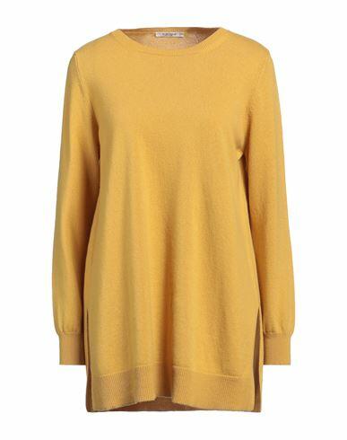 Kangra Woman Sweater Ocher Wool, Silk, Cashmere Cover