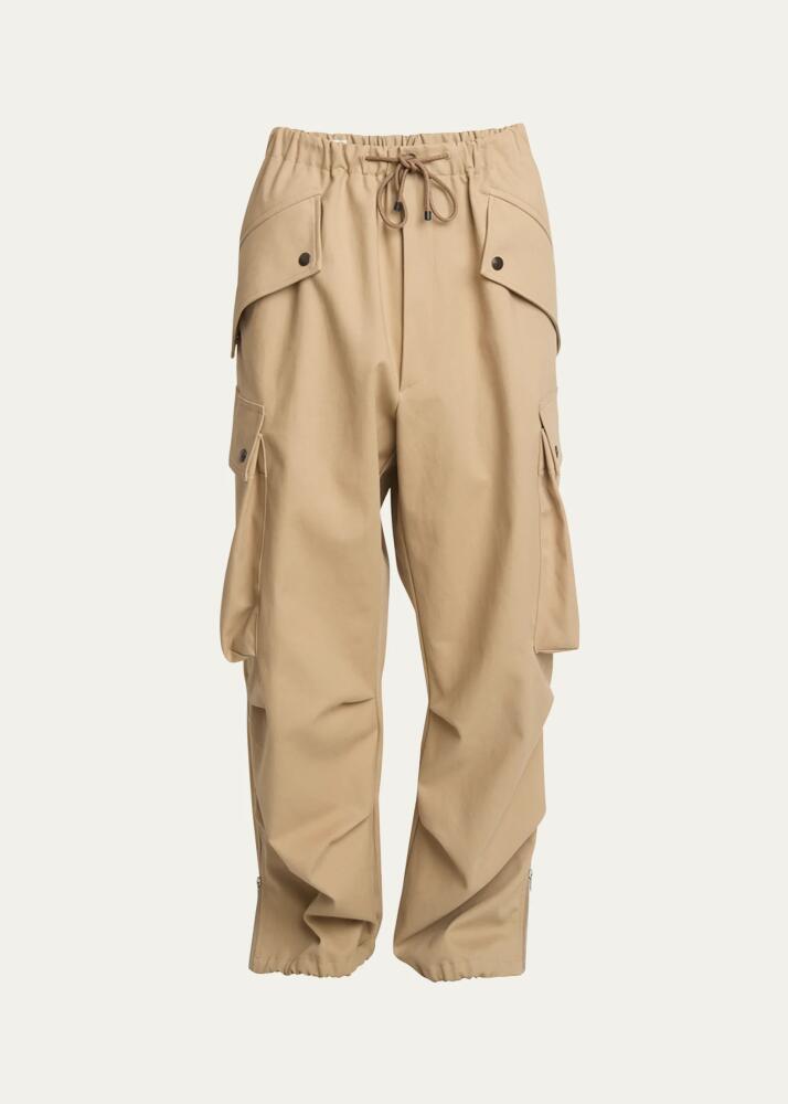 Dries Van Noten Men's Loose Fit Drawstring Cargo Pants Cover