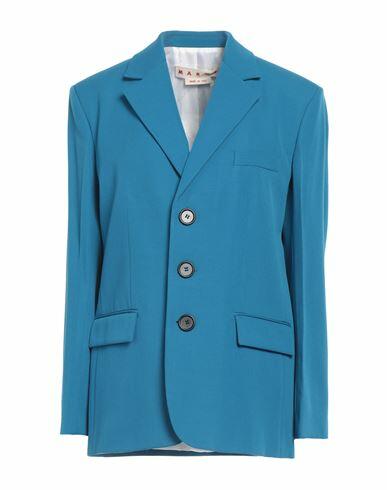 Marni Woman Blazer Pastel blue Virgin Wool Cover