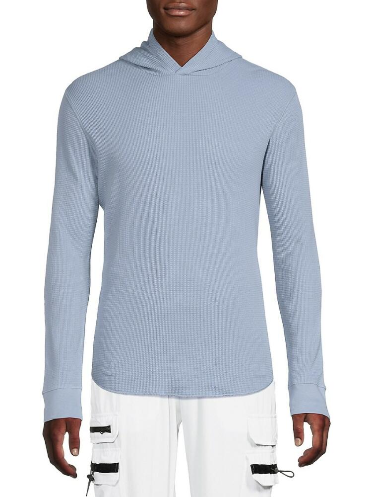 Vince Men's Textured Hoodie - Lake Blue Cover