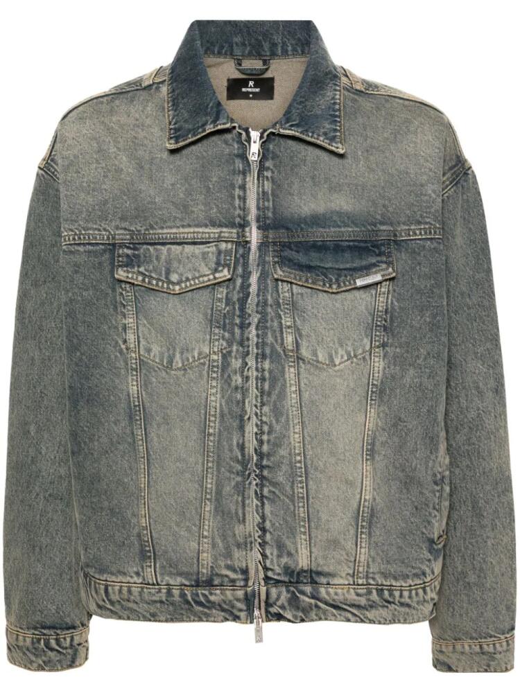 Represent R4 washed-denim jacket - Blue Cover